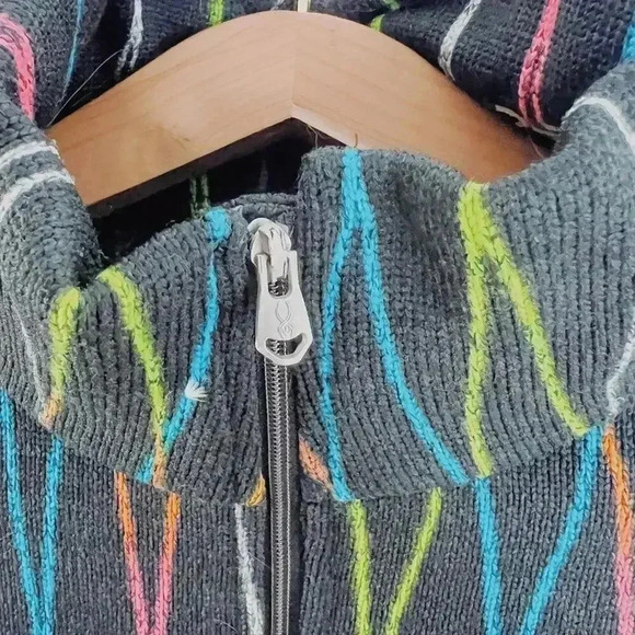 Spyder Black Neon Lines Fleece Quarter Zip Women's Size M - Picture 5 of 7